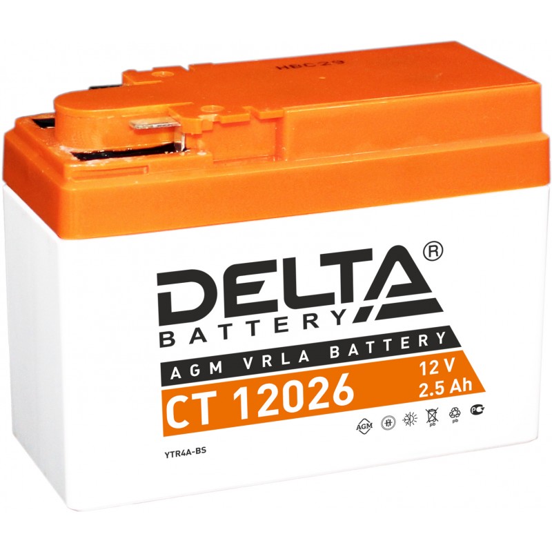 Мото аккумулятор DELTA CT 12026
