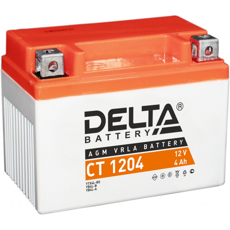 Мото аккумулятор DELTA CT 1204