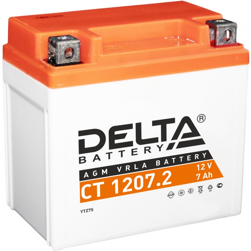 Мото аккумулятор DELTA CT 1207.2