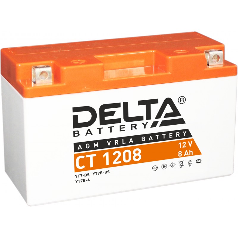 Мото аккумулятор DELTA CT 1208