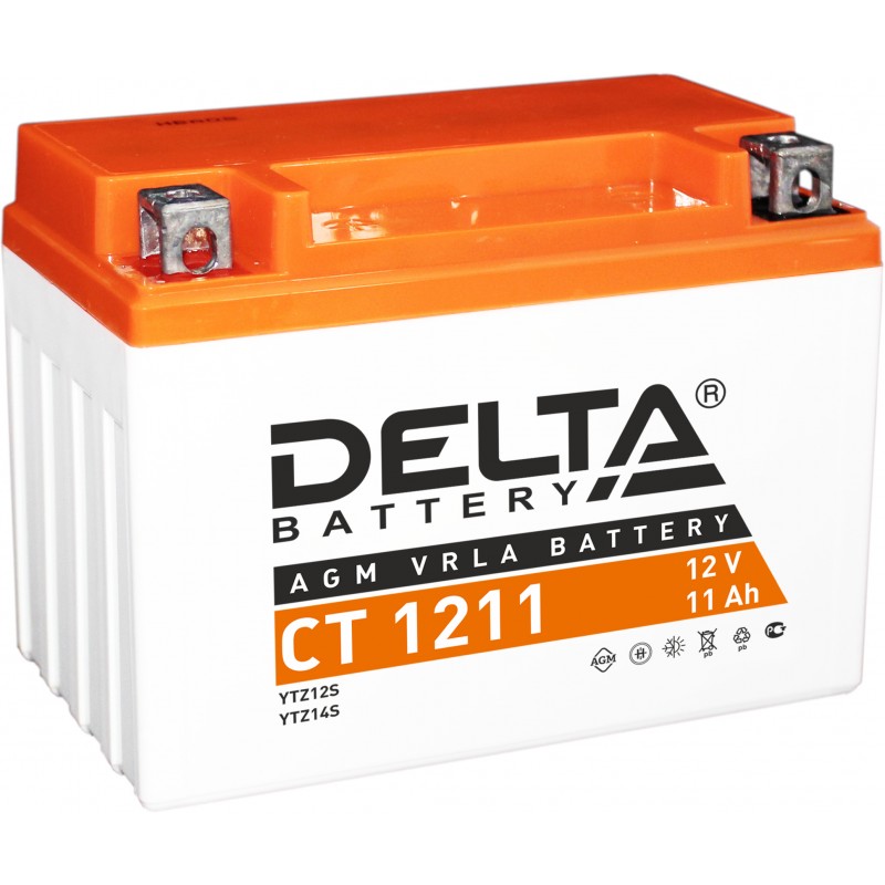 Мото аккумулятор DELTA CT 1211