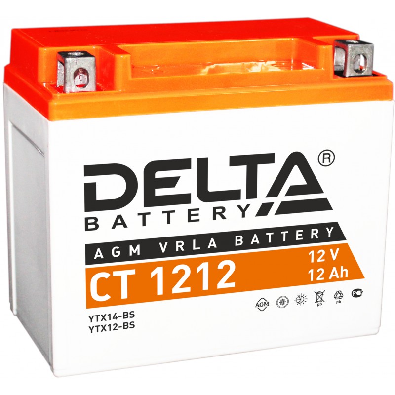Мото аккумулятор DELTA CT 1212