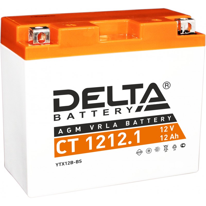 Мото аккумулятор DELTA CT 1212.1