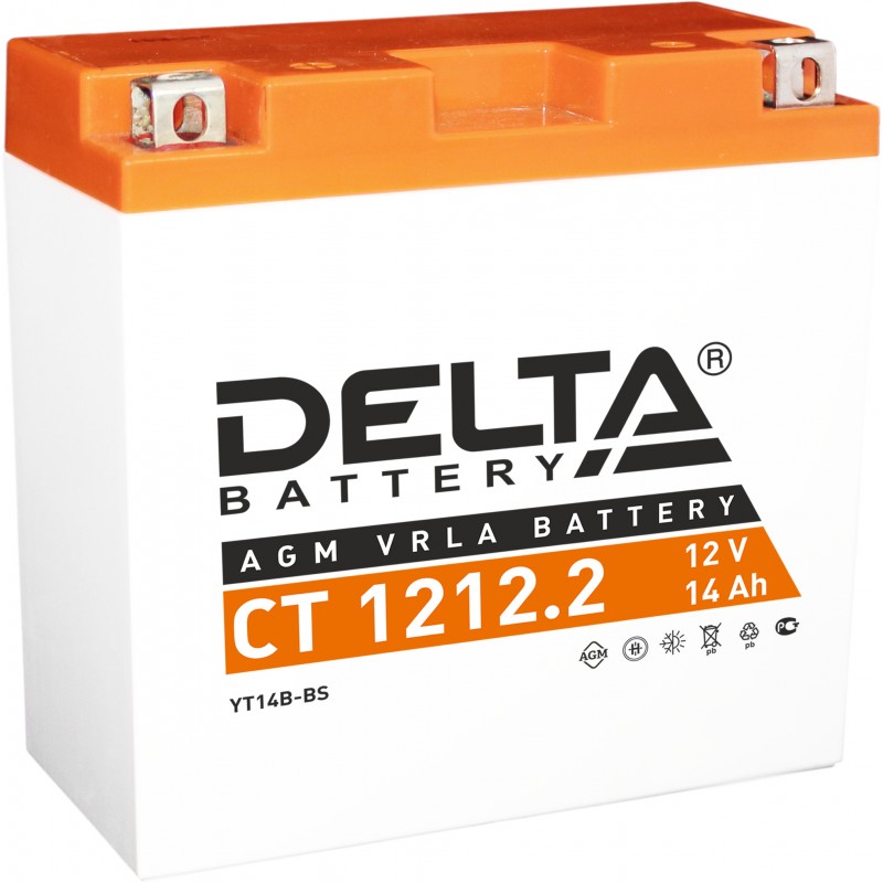 Мото аккумулятор DELTA CT 1212.2