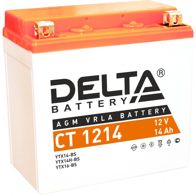 Мото аккумулятор DELTA CT 1214