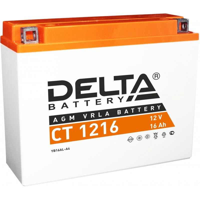 Мото аккумулятор DELTA CT 1216