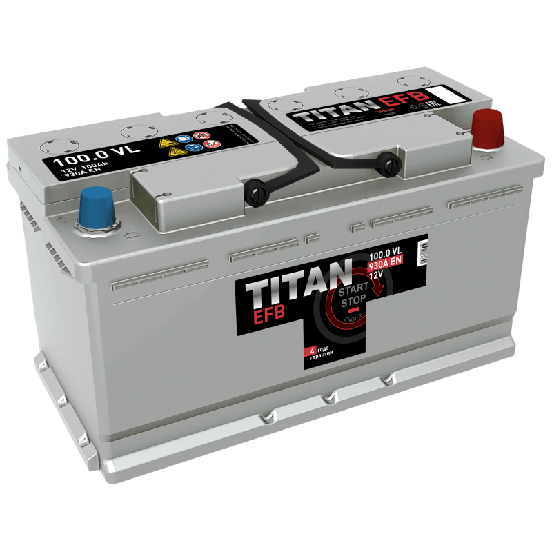 Автомобильный аккумулятор TITAN EFB 6СТ-100.0 VL