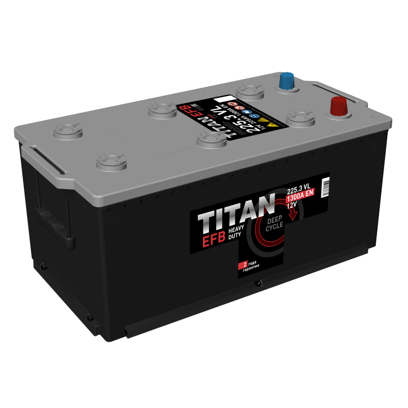 Автомобильный аккумулятор TITAN EFB 6СТ-225.3 L