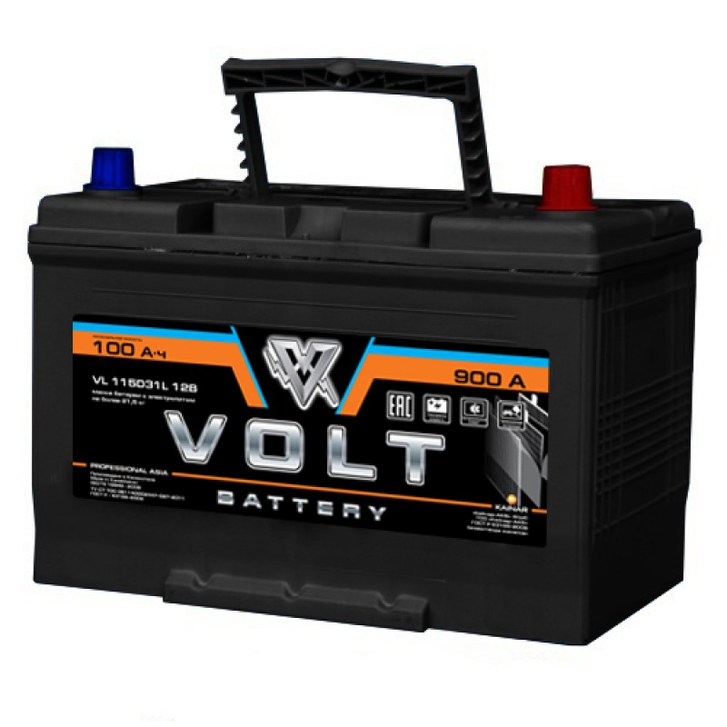 Автомобильный аккумулятор VOLT PRO ASIA 100 Ач (A/h) обратная полярность - VL115D31L