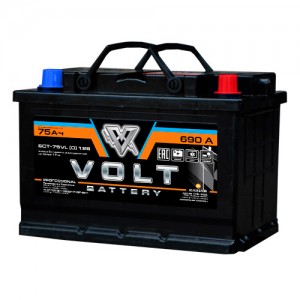 Автомобильный аккумулятор VOLT PRO 6СТ-75VL(0) 75 Ач (A/h) обратная полярность - VL7501