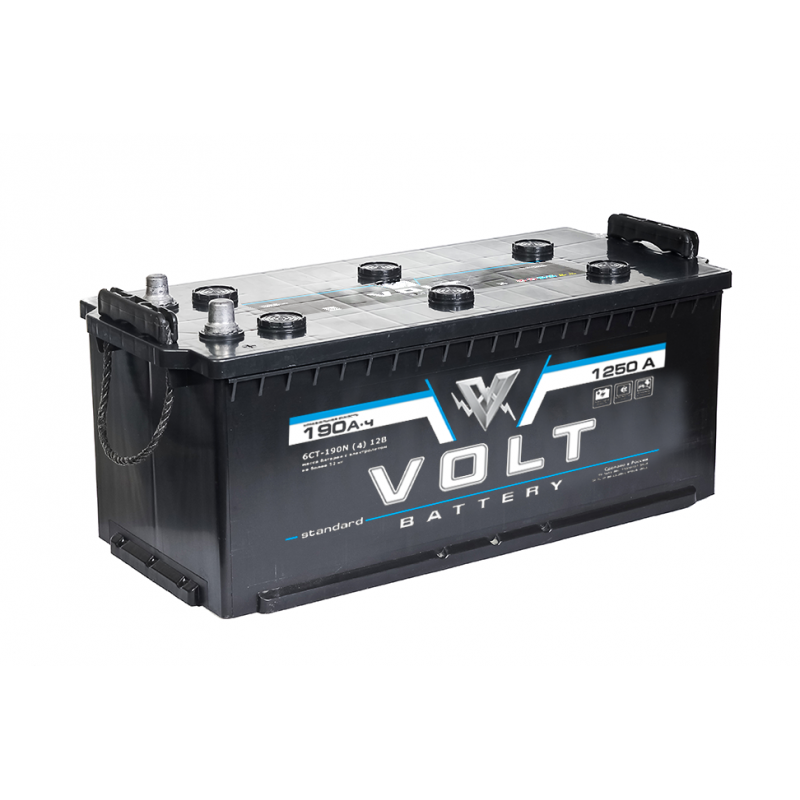 Автомобильный аккумулятор VOLT STANDARD 6CT- 190.4  190 Ач (A/h) прямая полярность - VS19041