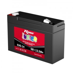 Аккумулятор RDRIVE JUNIOR EV6-14 13.9Ач 6В  прямая полярность (1) Аккумулятор RDRIVE JUNIOR EV6-14 13.9Ач 6В  прямая полярность (1)