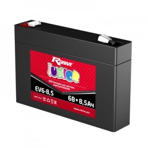 Аккумулятор RDRIVE JUNIOR EV6-8.5 8.5Ач 6В  прямая полярность (1) Аккумулятор RDRIVE JUNIOR EV6-8.5 8.5Ач 6В  прямая полярность (1)
