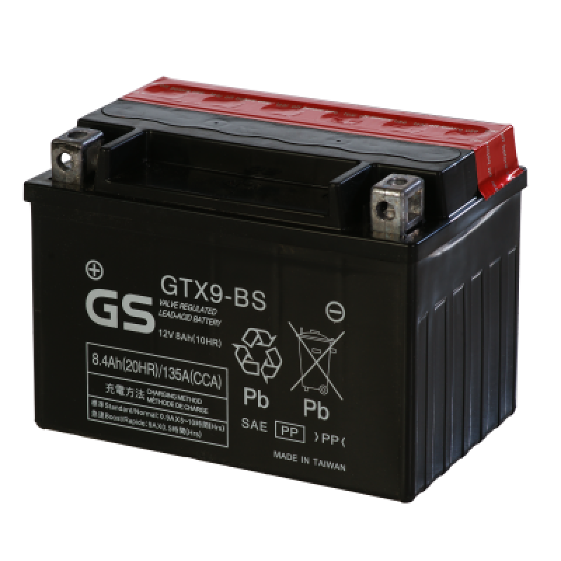 Аккумулятор GS YUASA GS GTX9-BS 8Ач 12В 135А прямая полярность (1)