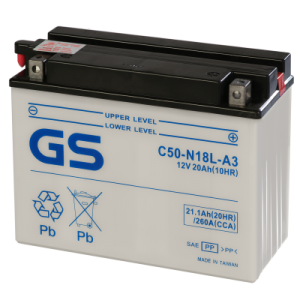 Аккумулятор GS YUASA GS C50-N18L-A3 20Ач 12В 260А обратная полярность (0) Аккумулятор GS YUASA GS C50-N18L-A3 20Ач 12В 260А обратная полярность (0)