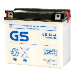 Аккумулятор GS YUASA GS CB16L-A 19Ач 12В 240А обратная полярность (0) Аккумулятор GS YUASA GS CB16L-A 19Ач 12В 240А обратная полярность (0)