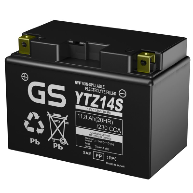 Аккумулятор GS YUASA GS YTZ14S 11.8Ач 12В 230А прямая полярность (1)