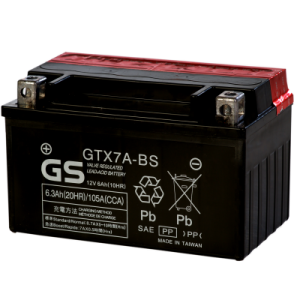 Аккумулятор GS YUASA GS GTX7A-BS 6Ач 12В 105А прямая полярность (1) Аккумулятор GS YUASA GS GTX7A-BS 6Ач 12В 105А прямая полярность (1)