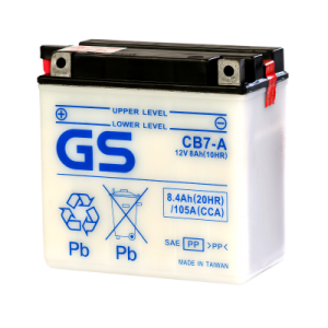 Аккумулятор GS YUASA GS CB7-A 8Ач 12В 105А прямая полярность (1) Аккумулятор GS YUASA GS CB7-A 8Ач 12В 105А прямая полярность (1)