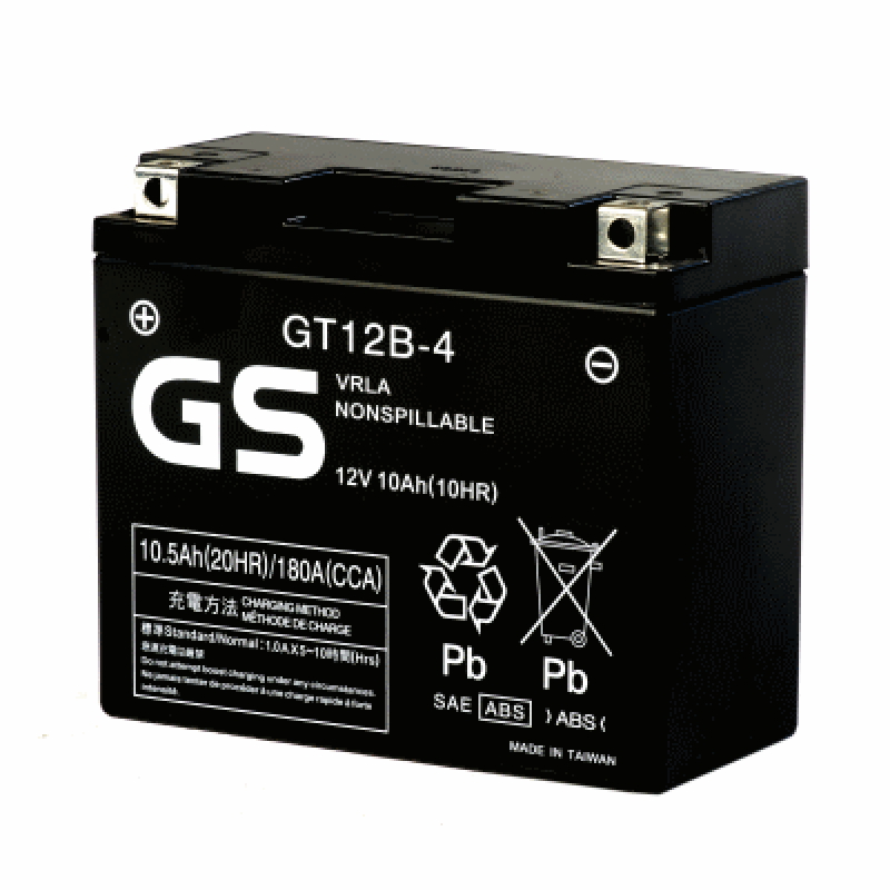 Аккумулятор GS YUASA GS GT12B-4 10Ач 12В 180А прямая полярность (1)