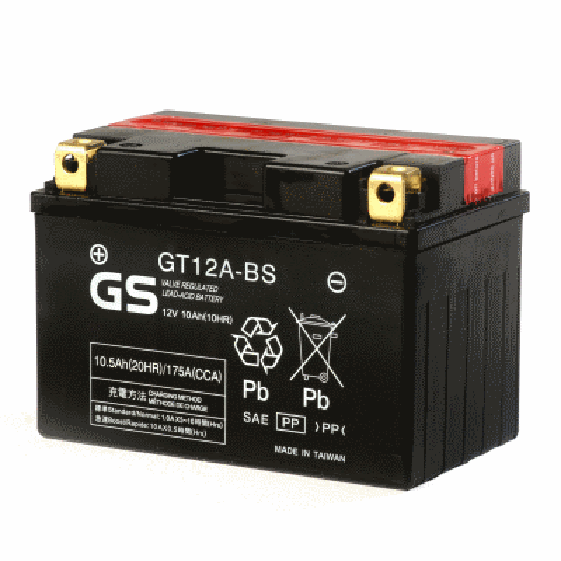 Аккумулятор GS YUASA GS GT12A-BS 10Ач 12В 175А прямая полярность (1)