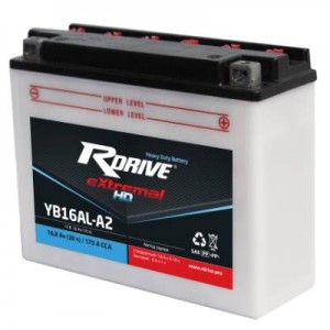 Аккумулятор RDRIVE EXTREMAL HD YB16AL-A2 16.8Ач 12В 175А обратная полярность (0) Аккумулятор RDRIVE EXTREMAL HD YB16AL-A2 16.8Ач 12В 175А обратная полярность (0)