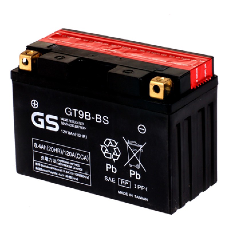 Аккумулятор GS YUASA GS GT9B-BS 8Ач 12В 120А прямая полярность (1)