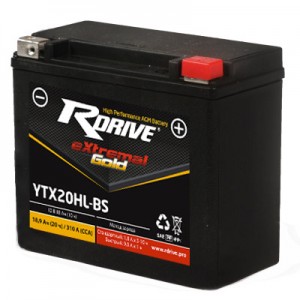 Аккумулятор RDRIVE EXTREMAL GOLD YTX20HL 18.9Ач 12В 310А прямая полярность (1) Аккумулятор RDRIVE EXTREMAL GOLD YTX20HL 18.9Ач 12В 310А прямая полярность (1)