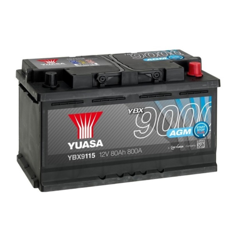 Аккумулятор GS YUASA YUASA YBX9115 80Ач 12В 800А обратная полярность (0)