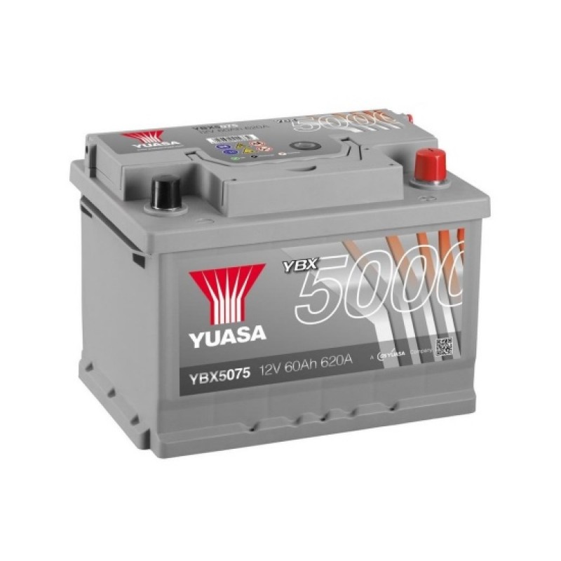 Аккумулятор GS YUASA YUASA YBX5075 60Ач 12В 620А обратная полярность (0)