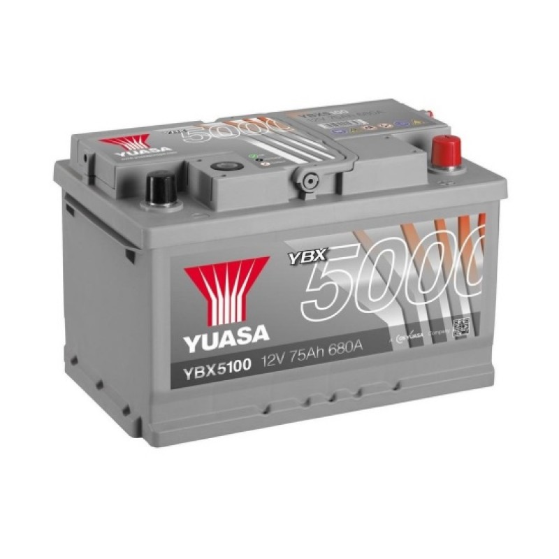 Аккумулятор GS YUASA YUASA YBX5100 75Ач 12В 680А обратная полярность (0)