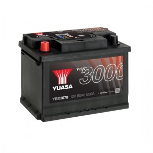 Аккумулятор GS YUASA YUASA YBX3078 60Ач 12В 550А прямая полярность (1)