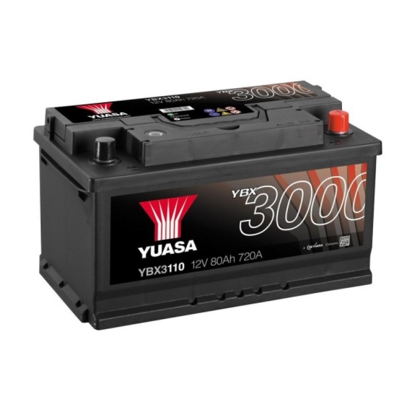 Аккумулятор GS YUASA YUASA YBX3110 80Ач 12В 720А прямая полярность (1)