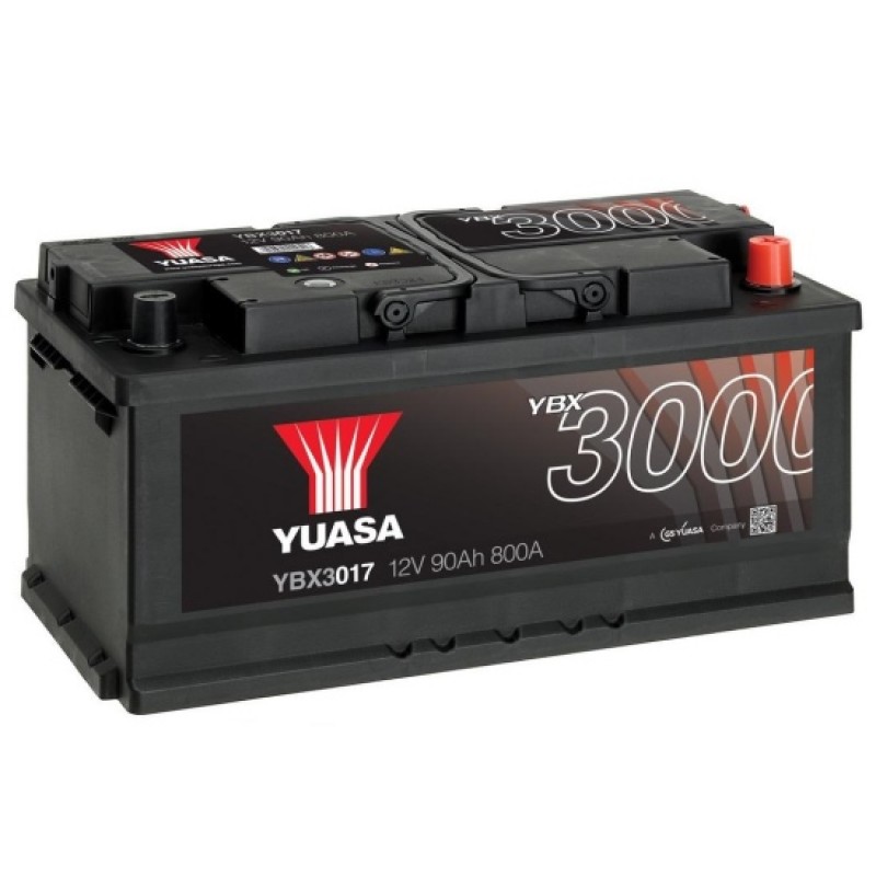 Аккумулятор GS YUASA YUASA YBX3017 90Ач 12В 800А обратная полярность (0)