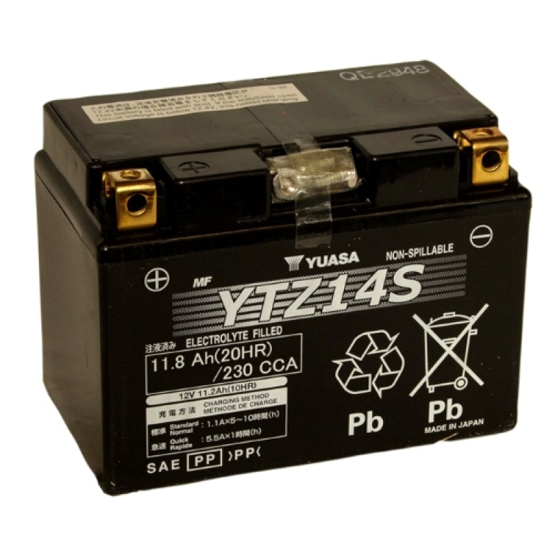 Аккумулятор GS YUASA YUASA YTZ14S 11.8Ач 12В 230А прямая полярность (1)