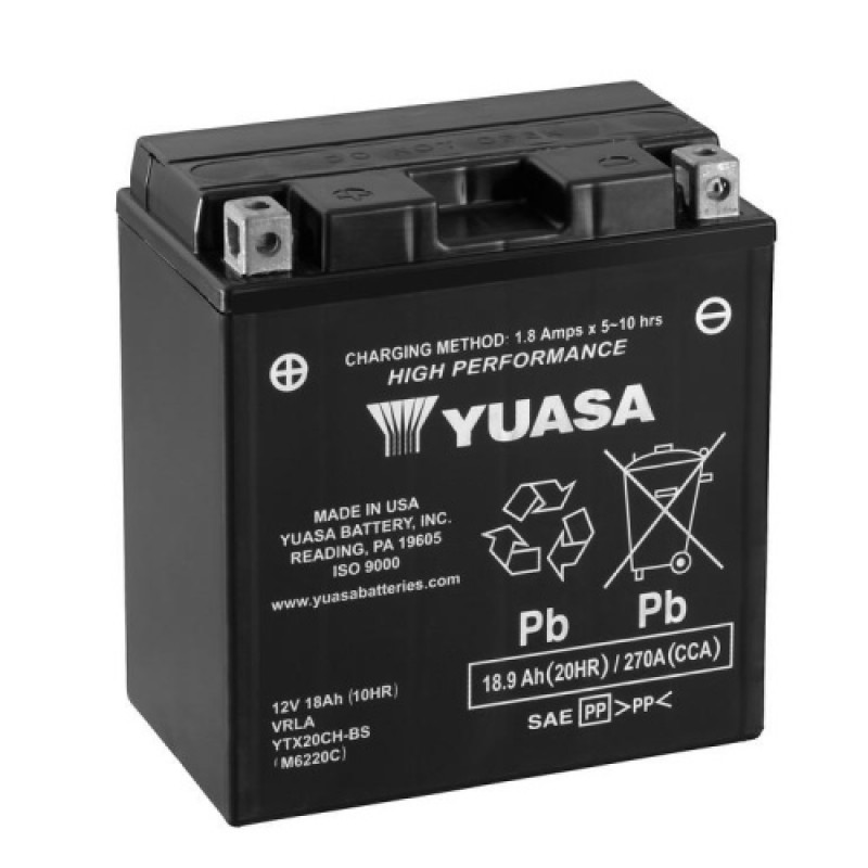 Аккумулятор GS YUASA YUASA YTX20CH-BS 18Ач 12В 270А обратная полярность (0)