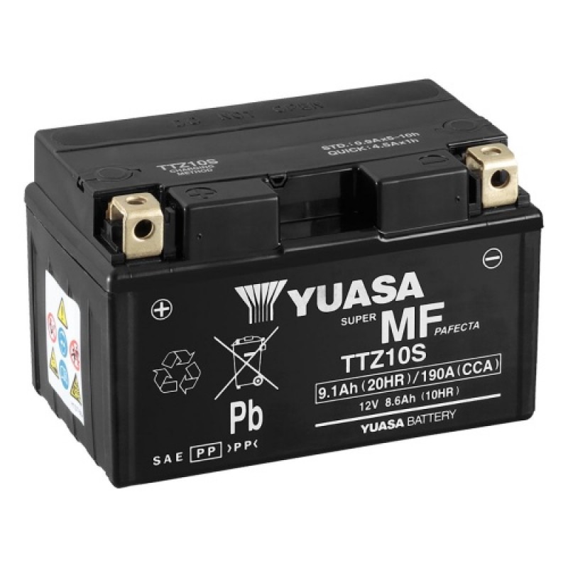 Аккумулятор GS YUASA YUASA TTZ10S 8.6Ач 12В 190А прямая полярность (1)