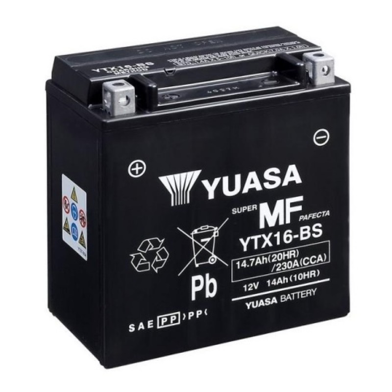 Аккумулятор GS YUASA YUASA YTX16-BS 14Ач 12В 230А прямая полярность (1)