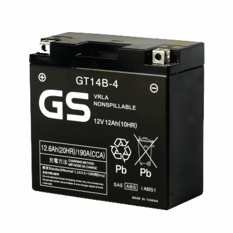 Аккумулятор GS YUASA GS GT14B-4 12Ач 12В 180А обратная полярность (0)
