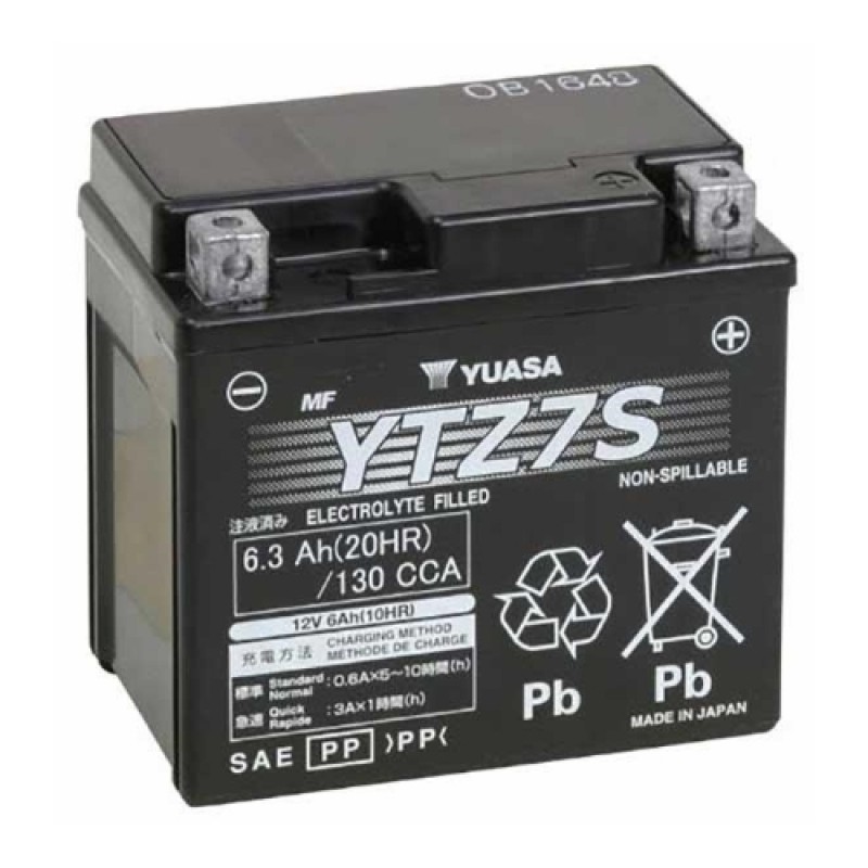 Аккумулятор GS YUASA YUASA YTZ7S 6Ач 12В 130А универсальная полярность (9)