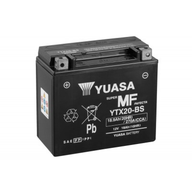 Аккумулятор GS YUASA YUASA YTX20-BS 18Ач 12В 270А прямая полярность (1)