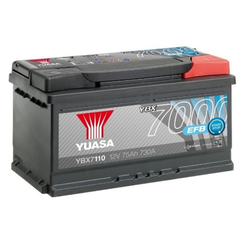 Аккумулятор GS YUASA YUASA YBX7110 75Ач 12В 730А прямая полярность (1)