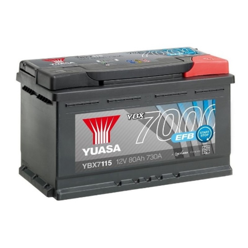 Аккумулятор GS YUASA YUASA YBX7115 80Ач 12В 730А обратная полярность (0)