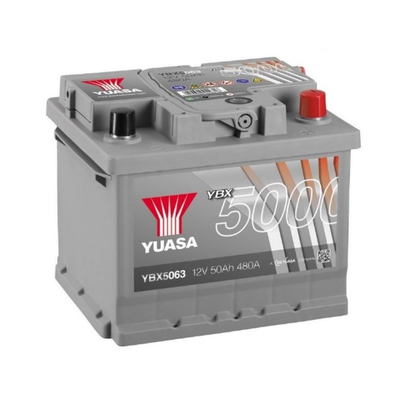 Аккумулятор GS YUASA YUASA YBX5063 50Ач 12В 480А прямая полярность (1)