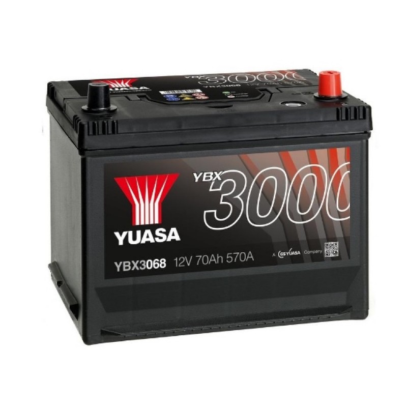 Аккумулятор GS YUASA YUASA YBX3068 70Ач 12В 570А прямая полярность (1)
