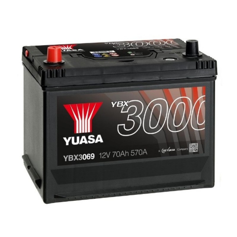Аккумулятор GS YUASA YUASA YBX3069 70Ач 12В 570А обратная полярность (0)