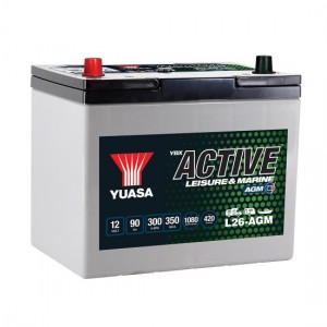 Аккумулятор GS YUASA YUASA ACTIVE Leisure&Marine L26-AGM 90Ач 12В 300А обратная полярность (0)