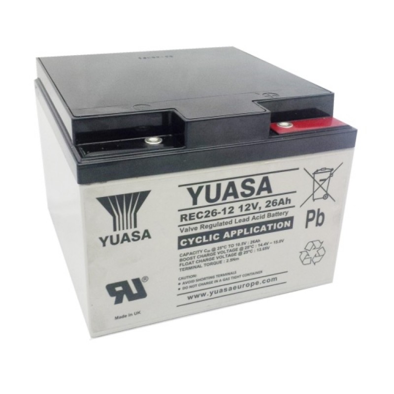 Аккумулятор GS YUASA YUASA REC26-12 26Ач 12В  прямая полярность (1)