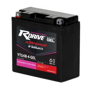 Аккумулятор RDRIVE EXTREMAL IRIDIUM YT14B-4-GEL 12Ач 12В 210А прямая полярность (1) Аккумулятор RDRIVE EXTREMAL IRIDIUM YT14B-4-GEL 12Ач 12В 210А прямая полярность (1)