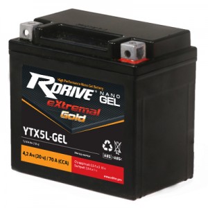 Аккумулятор RDRIVE EXTREMAL GOLD YTX5L-GEL 4Ач 12В 70А обратная полярность (0) Аккумулятор RDRIVE EXTREMAL GOLD YTX5L-GEL 4Ач 12В 70А обратная полярность (0)